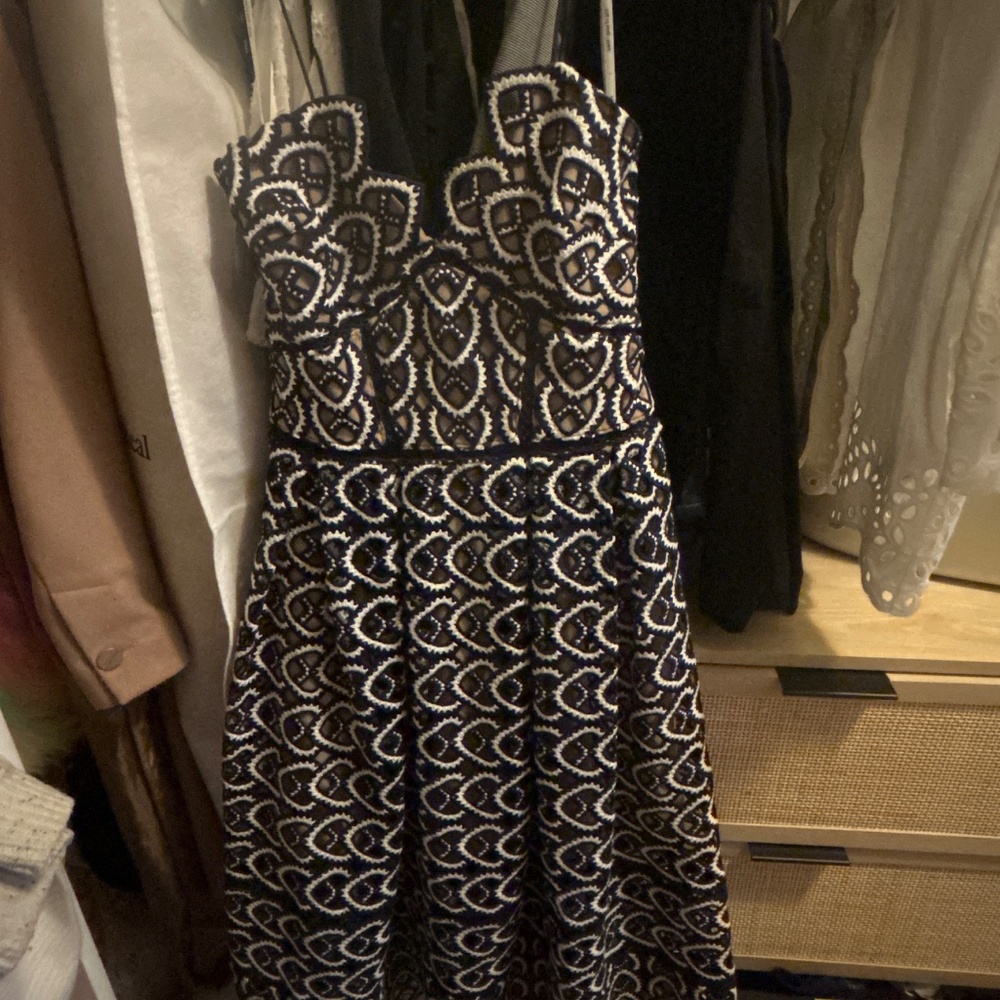 Self portrait azalea peacock lace midi dress 2 NWOT - Picture 4 of 4